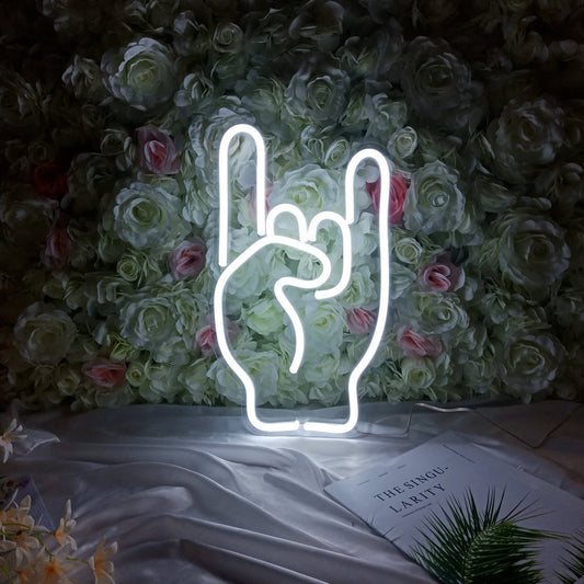 Creative Gifts Rock Gestures Neon Decorations